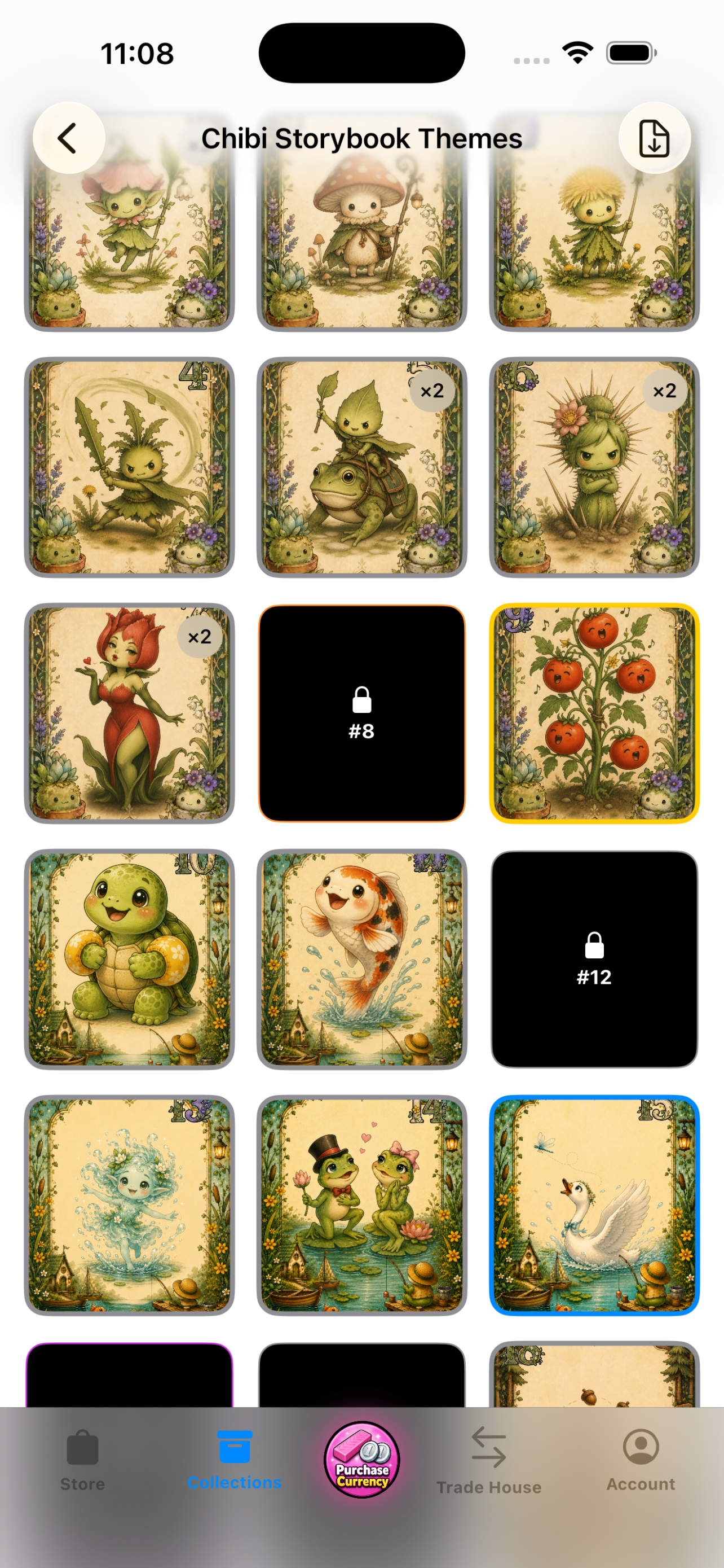 A CardSavr album showing owned, missing, and duplicate cards