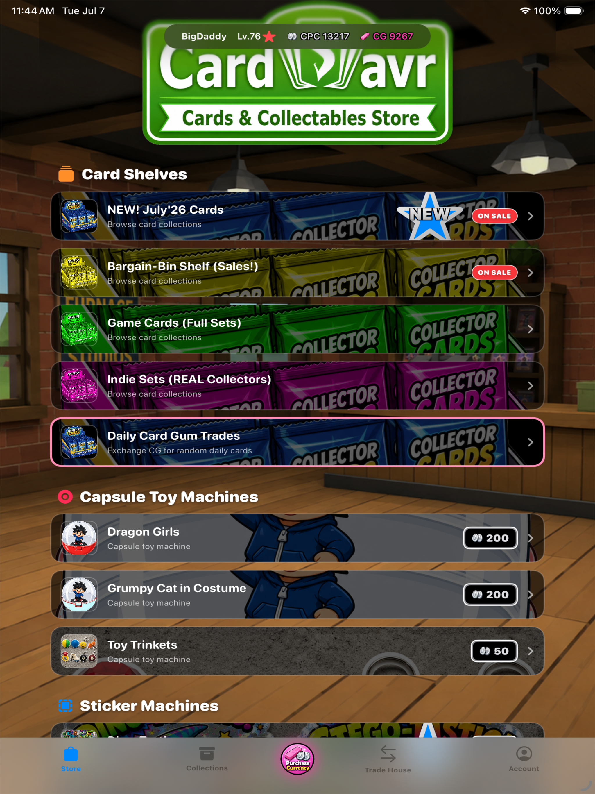 CardSavr store on iPad